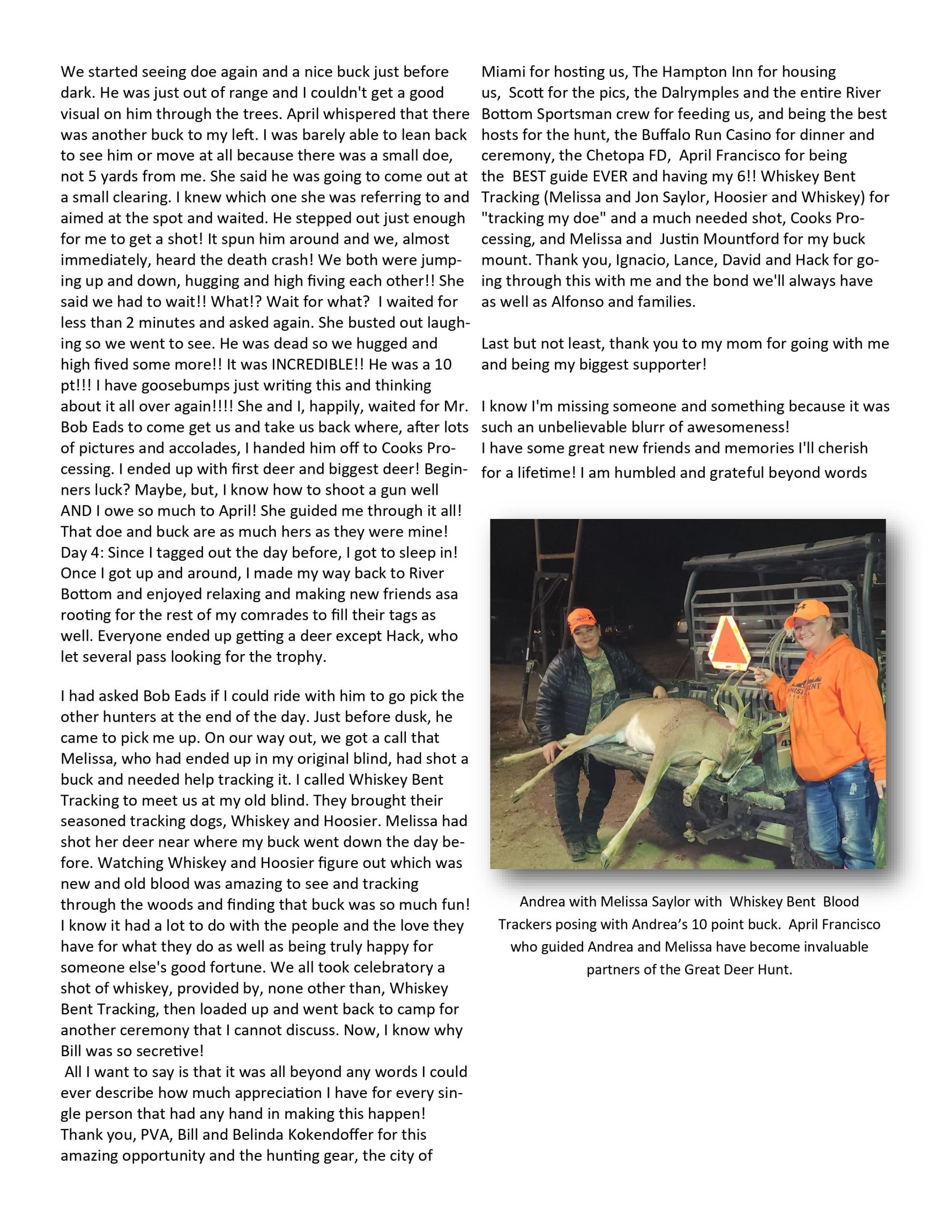 River Bottom Sportsmen The Great Deer Hunt