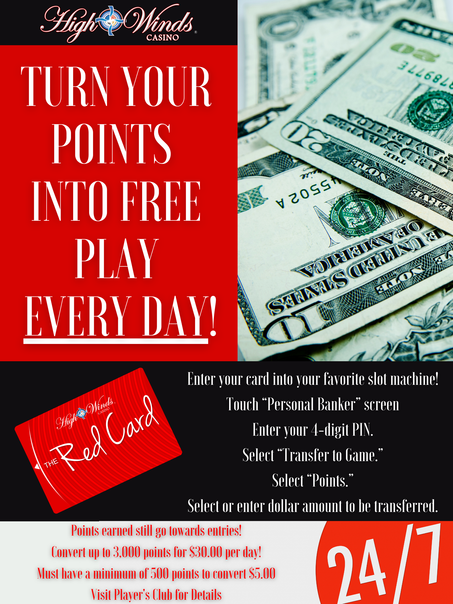 Turn Your Points Into Free Play Every Day