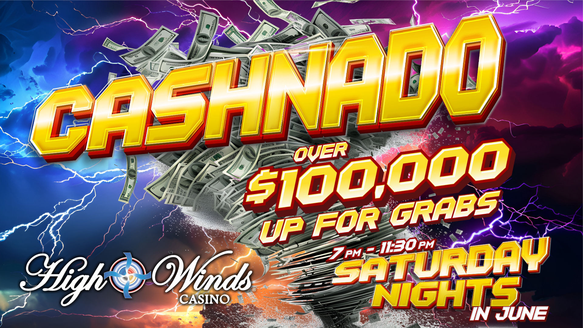 Promotional image for High Winds Casino's June event titled 